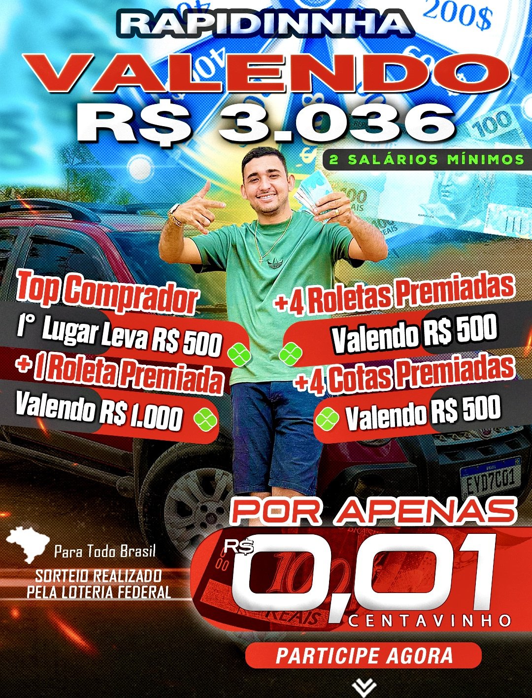 Rapidinha R$3.036 Reais No Seu Pix  🍀🍀🍀 2 salários minimo🍀